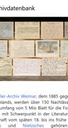 Archivdatenbank des Goethe- und Schiller-Archivs