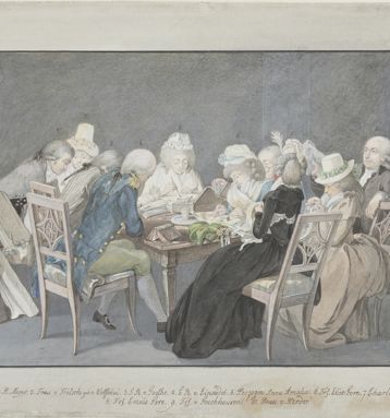 Georg Melchior Kraus: Abendgesellschaft bei Anna Amalia („Tafelrunde“)